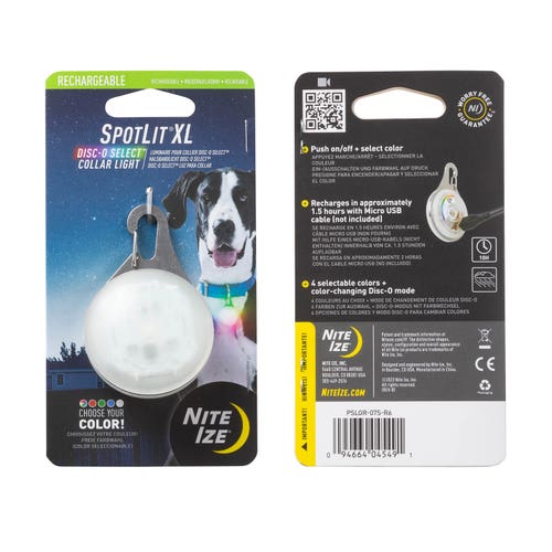 SpotLit® XL Rechargeable Collar Light - Disc-O Select