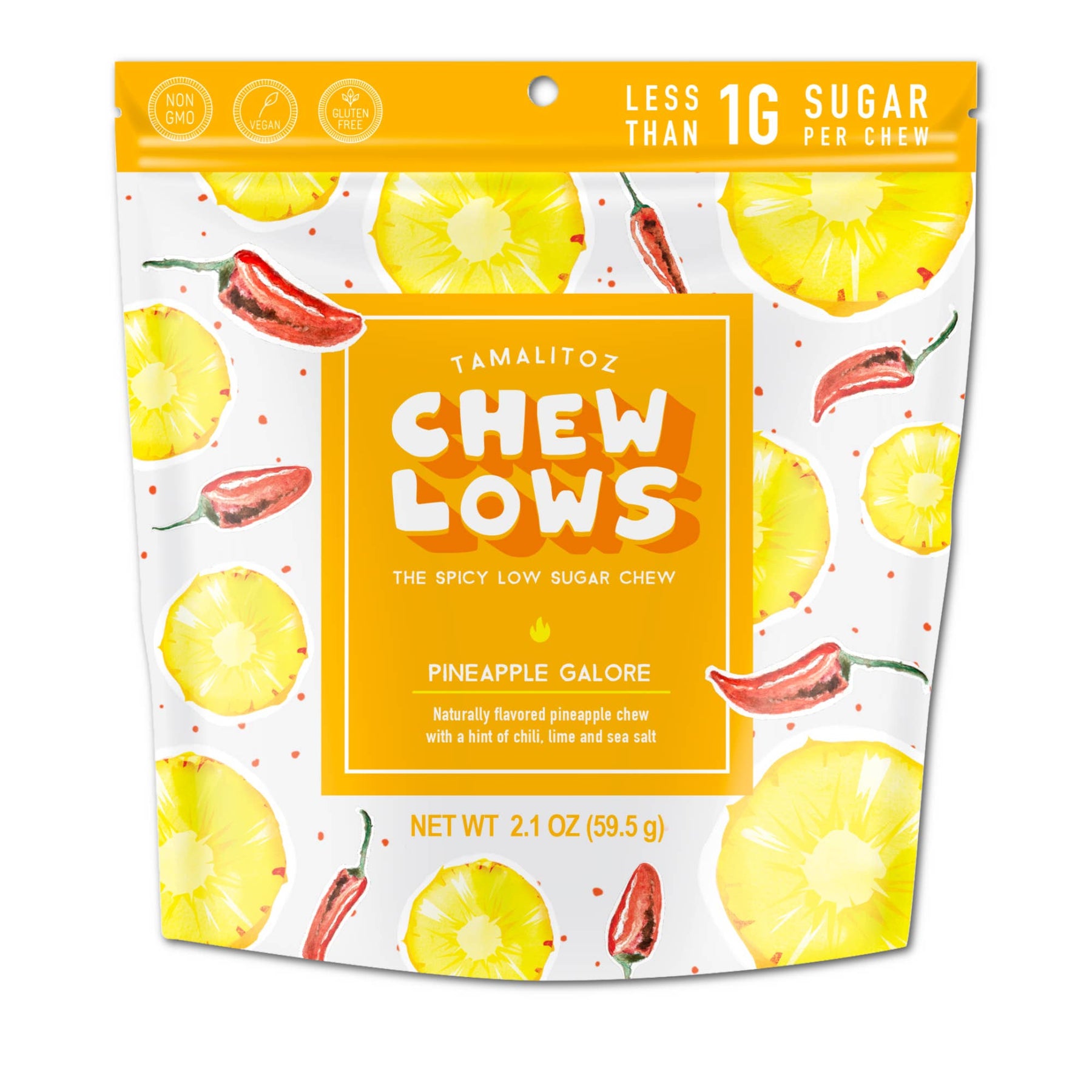 Sugarox Candy Studio LLC - Pineapple Tamalitoz ChewLows - The Spicy Low Sugar Chew