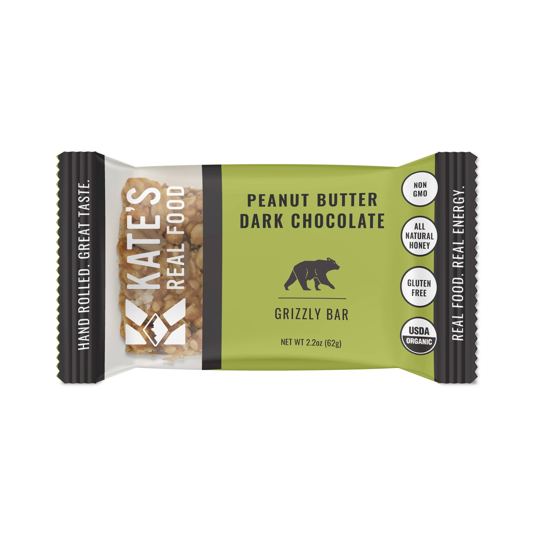 Kate's Real Food "Grizzly" Peanut Butter Chocolate Bar 2.2oz