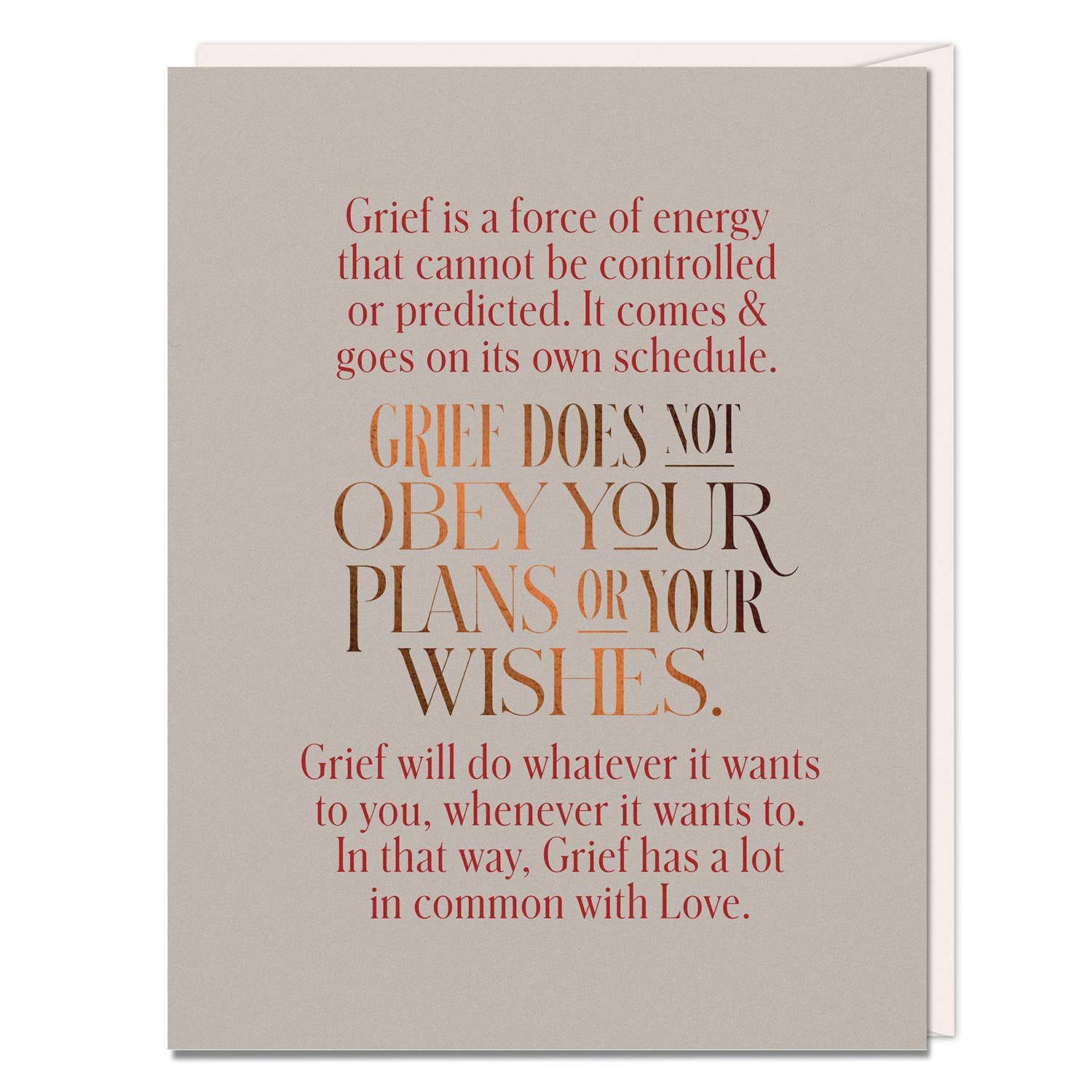 Em & Friends - Elizabeth Gilbert Grief Does Not Obey Card