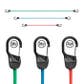 Colorful cords bundled in a group, displayed in a SlideLock® Bungee 48 in. Dump Bin - 12PC, emphasizing versatility and organization for various uses.
