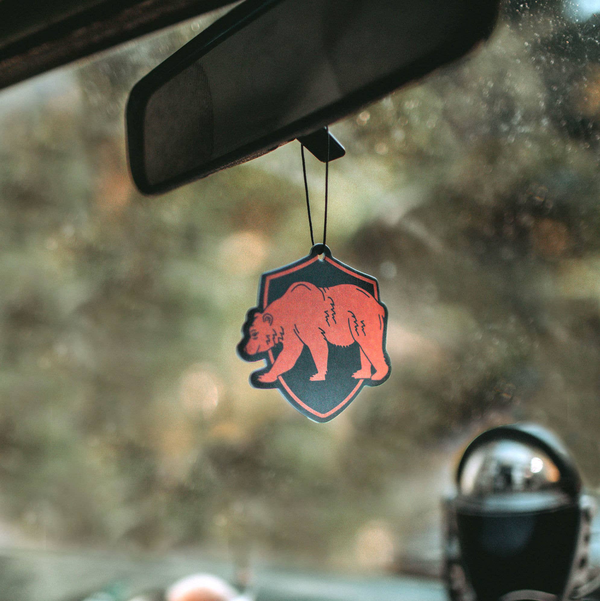 A handcrafted car mirror air freshener by Good & Well Supply Co., inspired by America's national parks. Hangable, fragrancing car interiors and small spaces for up to three weeks.