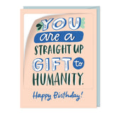 Gift to Humanity Birthday Sticker Card